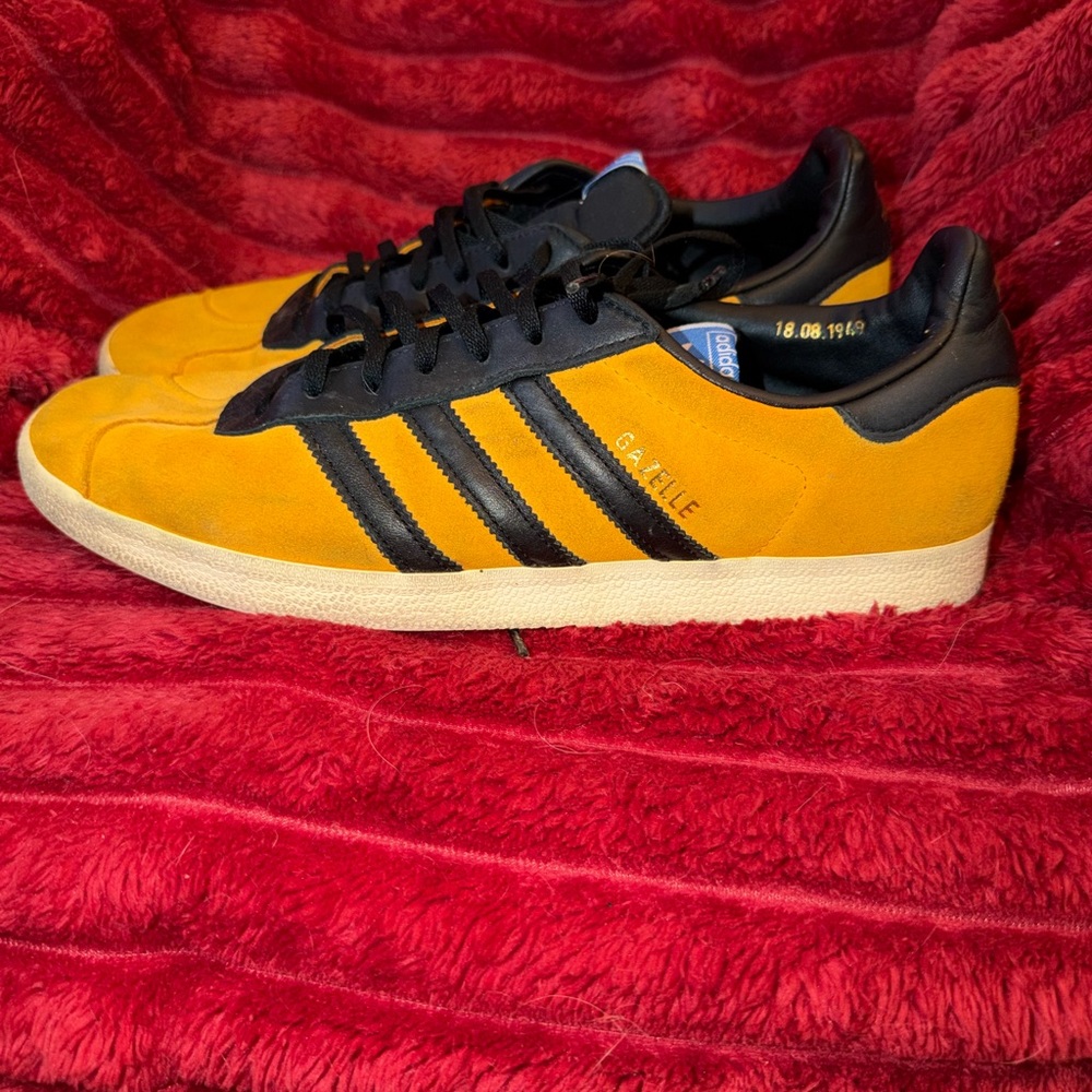 adidas Gazelle Yellow and Black Sneakers